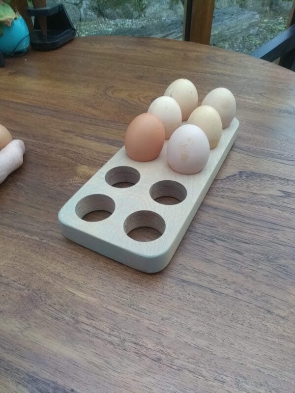 Hand made egg holder