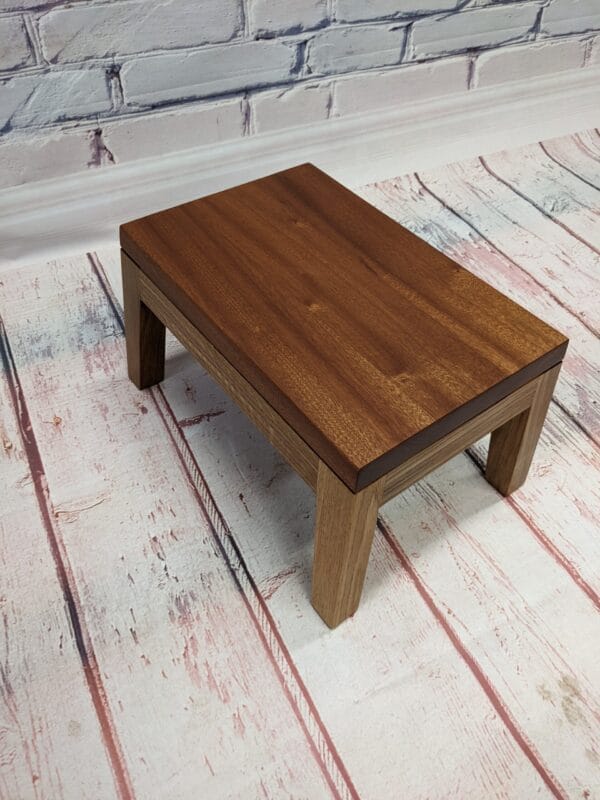 Oak and Sapele Footstool - Image 2