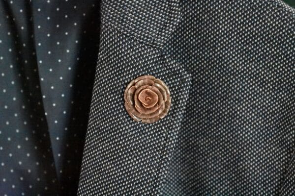 Copper Rose Lapel Pin