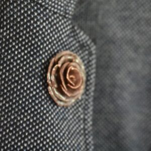 Copper Rose Lapel Pin